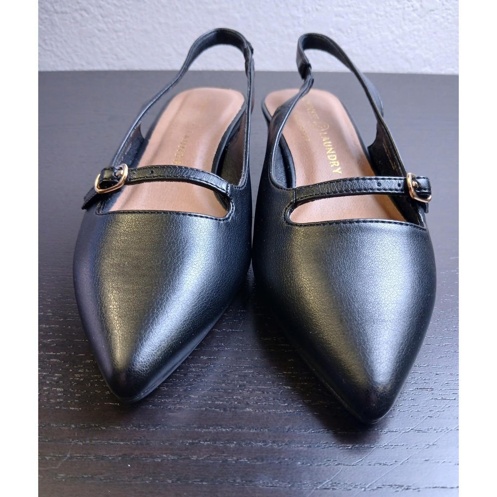 C.L. Black Slingback Mary Jane Block Heels MWLH-003 Size 6 BRAND NEW